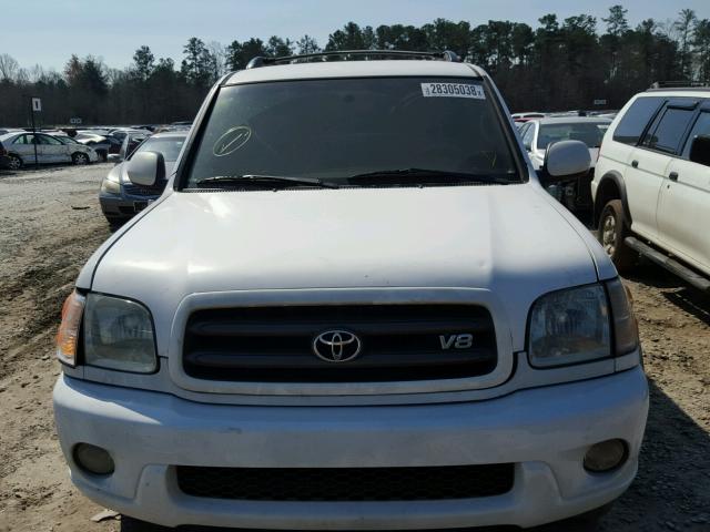 5TDZT34A43S160161 - 2003 TOYOTA SEQUOIA SR WHITE photo 9