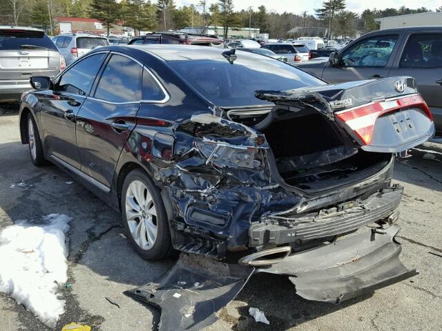 KMHFG4JG3DA240566 - 2013 HYUNDAI AZERA BLACK photo 3