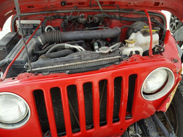 1J4FA39S46P734907 - 2006 JEEP WRANGLER X RED photo 7