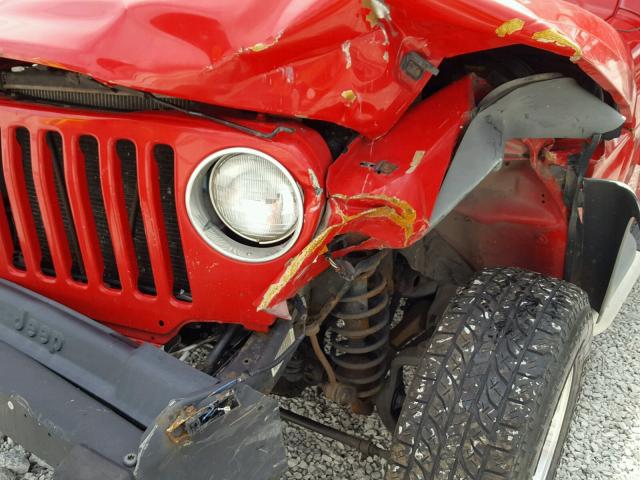 1J4FA39S46P734907 - 2006 JEEP WRANGLER X RED photo 9