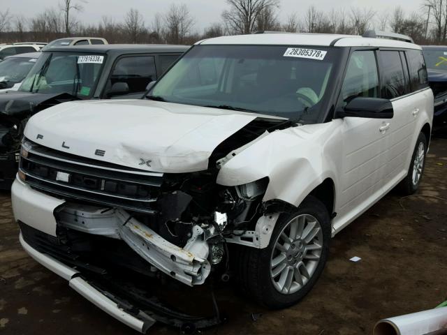 2FMHK6C84EBD32137 - 2014 FORD FLEX SEL WHITE photo 2