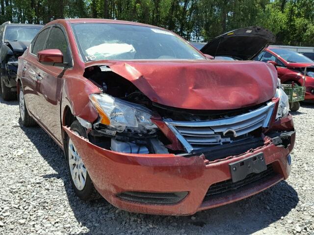 3N1AB7AP6FL680293 - 2015 NISSAN SENTRA S RED photo 1