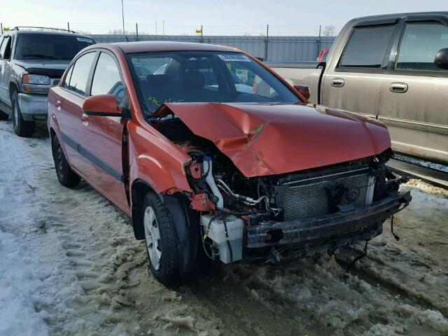 KNADE223496440476 - 2009 KIA RIO BASE ORANGE photo 1