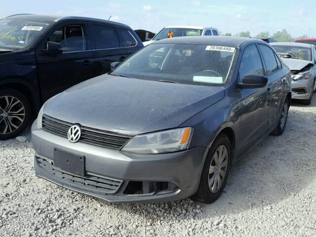3VW2K7AJ5CM406647 - 2012 VOLKSWAGEN JETTA BASE Մոխրագույն լուսանկար 2