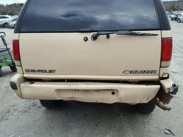 1GNCS13W3S2207350 - 1995 CHEVROLET BLAZER TAN photo 9