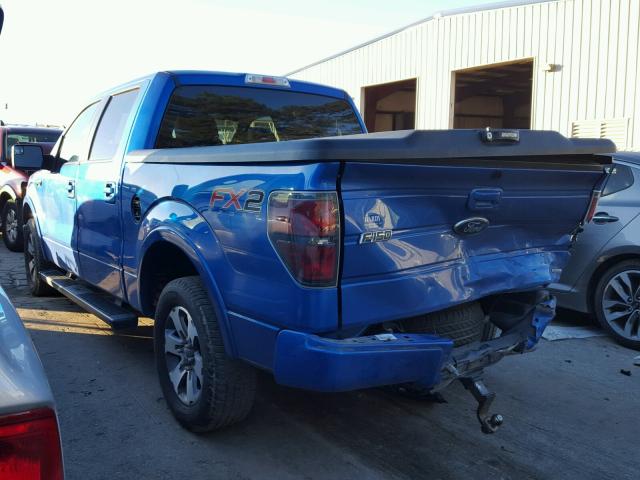 1FTFW1CF9DFC24272 - 2013 FORD F150 SUPER BLUE photo 3