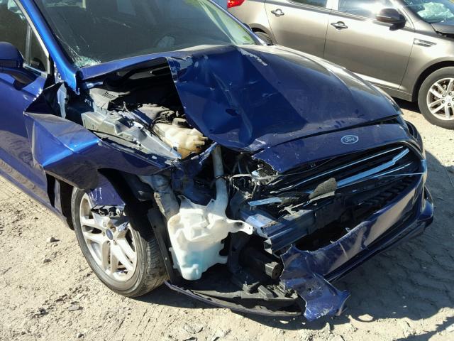 3FA6P0H72DR312274 - 2013 FORD FUSION SE BLUE photo 9