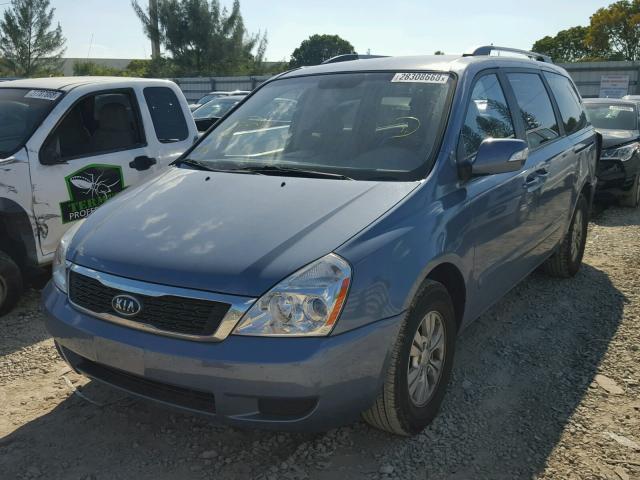 KNDMG4C78C6429062 - 2012 KIA SEDONA LX BLUE photo 2