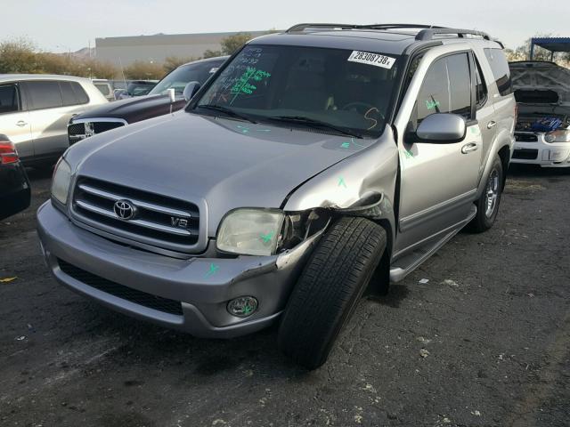 5TDBT48A92S116964 - 2002 TOYOTA SEQUOIA LI GRAY photo 2