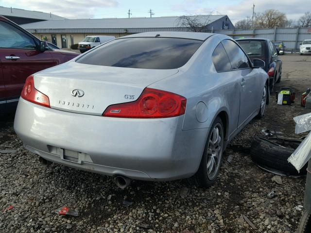 JNKCV54E66M700753 - 2006 INFINITI G35 SILVER photo 4