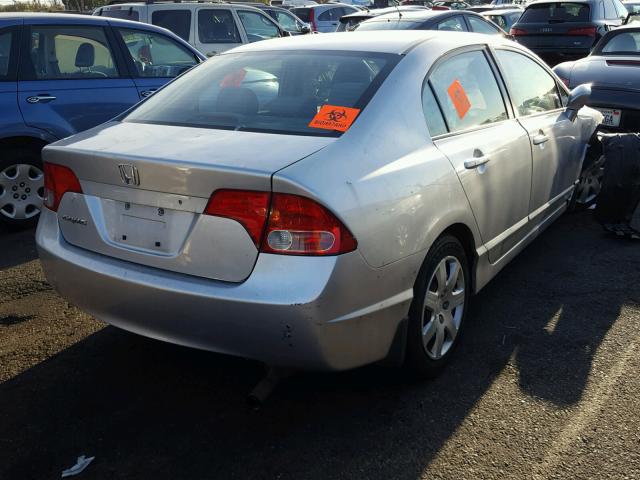 2HGFA16598H324119 - 2008 HONDA CIVIC LX SILVER photo 4