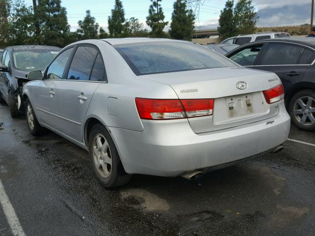 5NPEU46F86H008517 - 2006 HYUNDAI SONATA GLS SILVER photo 3