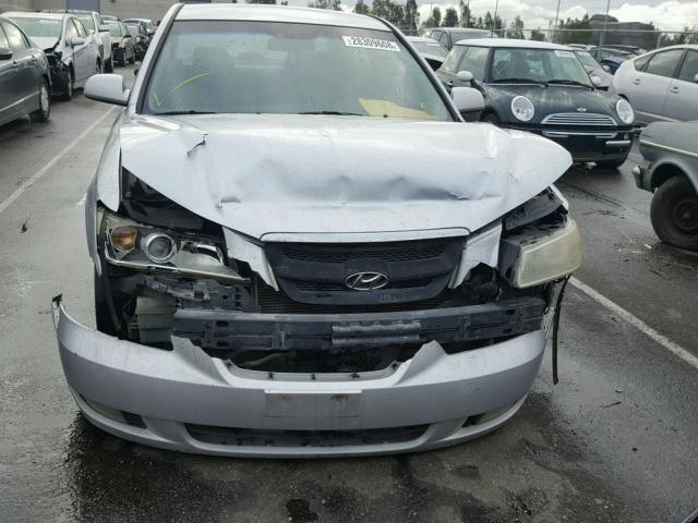 5NPEU46F86H008517 - 2006 HYUNDAI SONATA GLS SILVER photo 9