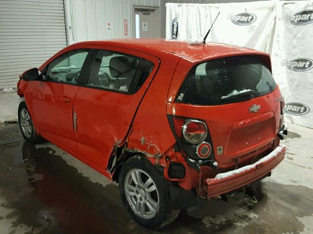 1G1JA6SH4C4118257 - 2012 CHEVROLET SONIC LS RED photo 3