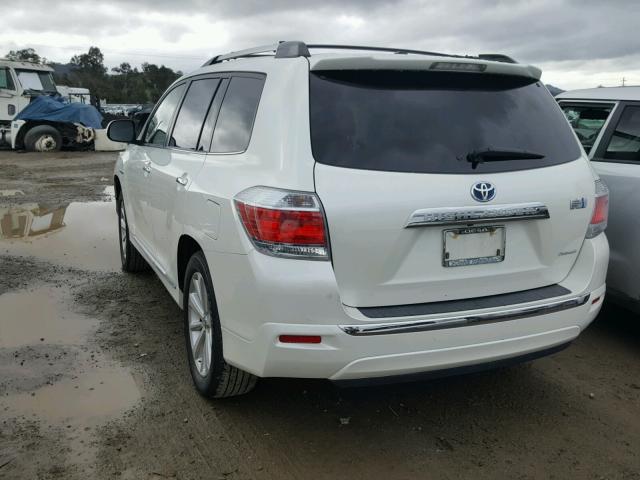 JTEDC3EH3D2012772 - 2013 TOYOTA HIGHLANDER WHITE photo 3