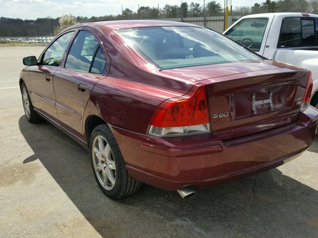 YV1RH592052442218 - 2005 VOLVO S60 2.5T RED photo 3