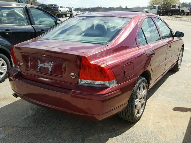 YV1RH592052442218 - 2005 VOLVO S60 2.5T RED photo 4