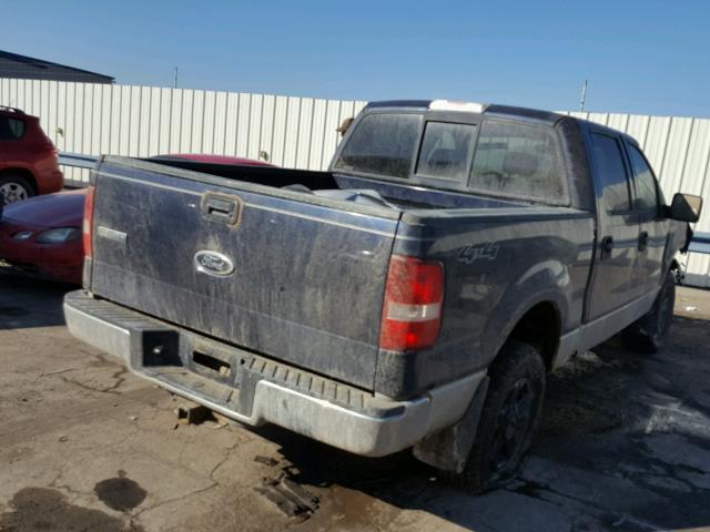 1FTPW14564KC53830 - 2004 FORD F150 SUPER BLUE photo 4