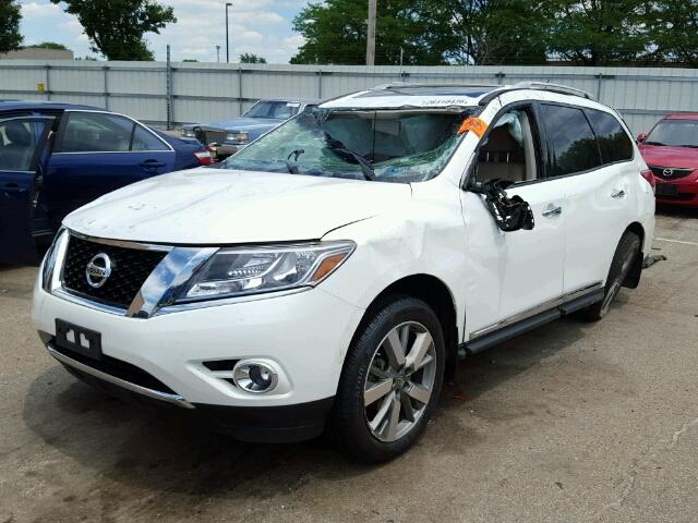 5N1AR2MMXEC716781 - 2014 NISSAN PATHFINDER WHITE photo 2