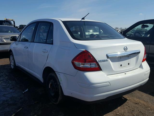 3N1BC1AP8AL393268 - 2010 NISSAN VERSA S WHITE photo 3