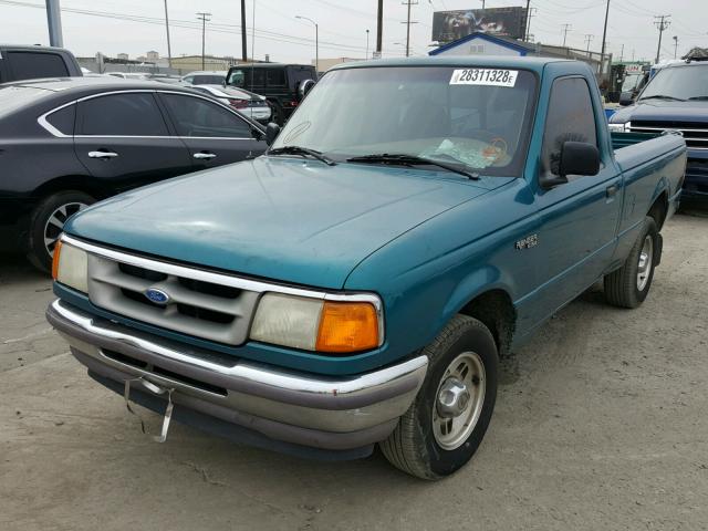 1FTCR10A8VUC23873 - 1997 FORD RANGER GREEN photo 2