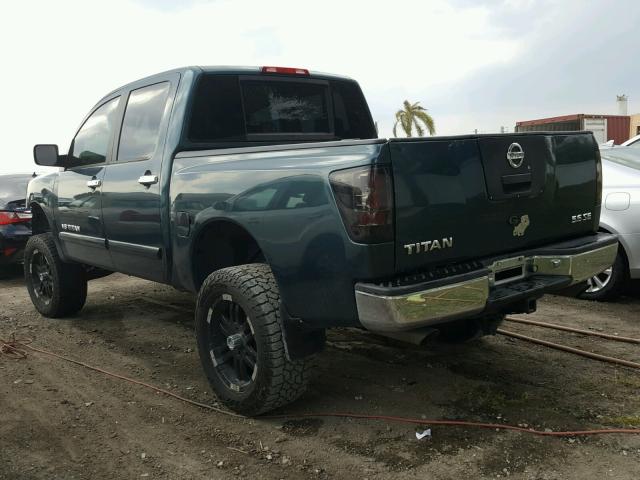 1N6BA07A76N576634 - 2006 NISSAN TITAN XE GREEN photo 3