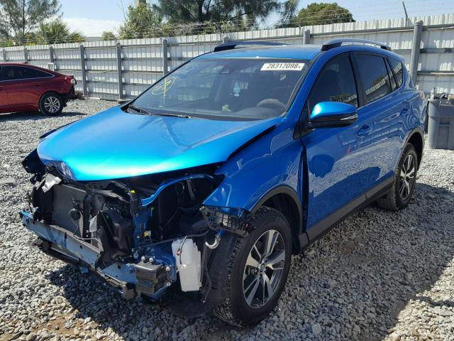 JTMWFREVXHJ116202 - 2017 TOYOTA RAV4 XLE BLUE photo 2