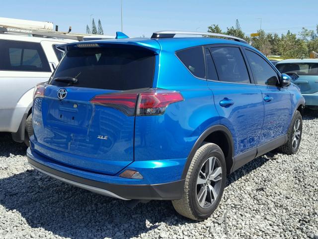 JTMWFREVXHJ116202 - 2017 TOYOTA RAV4 XLE BLUE photo 4