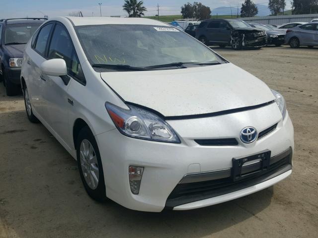 JTDKN3DP7D3032967 - 2013 TOYOTA PRIUS PLUG WHITE photo 1