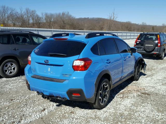 JF2GPANC7GH289653 - 2016 SUBARU CROSSTREK BLUE photo 4