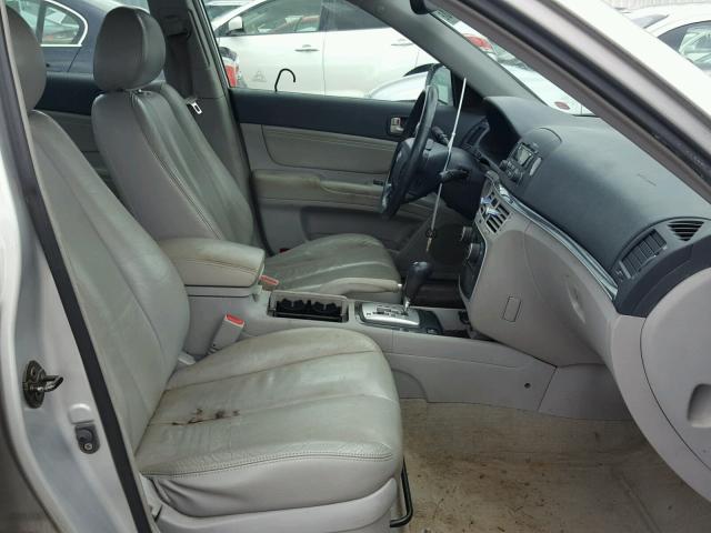 5NPEU46FX6H063678 - 2006 HYUNDAI SONATA GLS SILVER photo 5