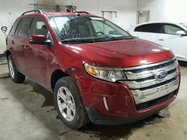 2FMDK4JC3EBB45286 - 2014 FORD EDGE SEL RED photo 1