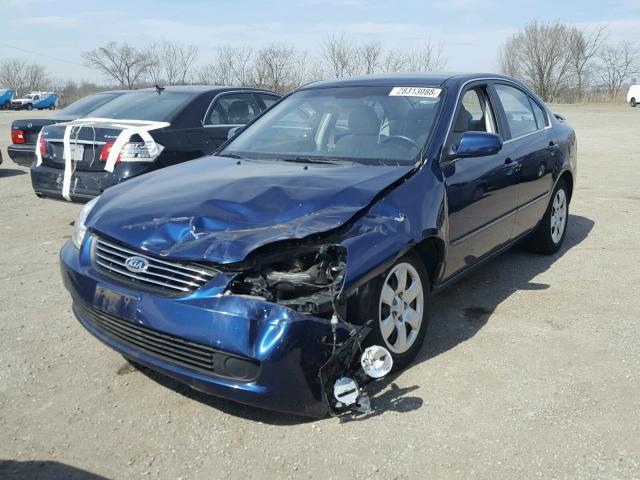 KNAGE123385238210 - 2008 KIA OPTIMA LX BLUE photo 2