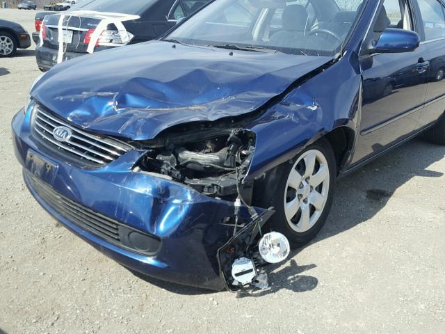 KNAGE123385238210 - 2008 KIA OPTIMA LX BLUE photo 9