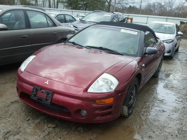 4A3AE45G23E120731 - 2003 MITSUBISHI ECLIPSE SP RED photo 2