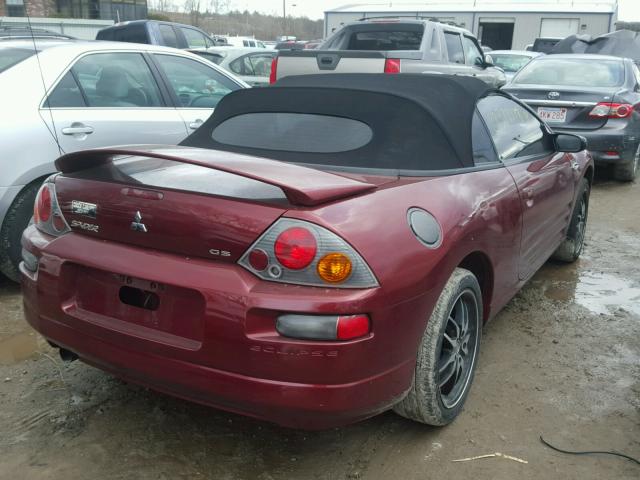 4A3AE45G23E120731 - 2003 MITSUBISHI ECLIPSE SP RED photo 4