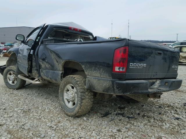 3D7KU26DX3G754936 - 2003 DODGE RAM 2500 S BLACK photo 3
