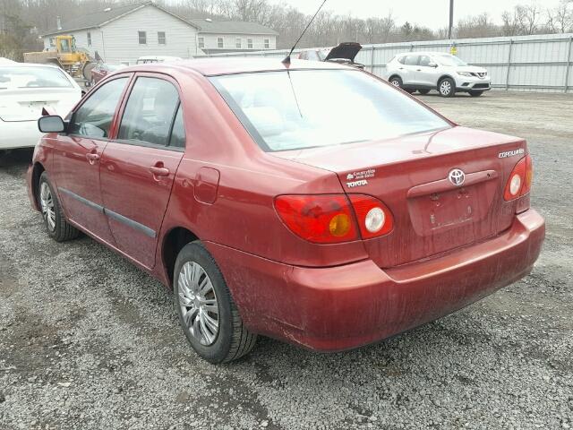 2T1BR32E53C162919 - 2003 TOYOTA COROLLA CE RED photo 3