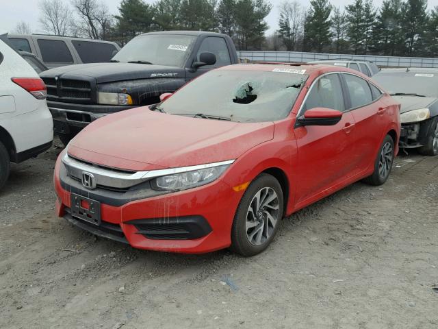 2HGFC2F77GH561482 - 2016 HONDA CIVIC EX RED photo 2