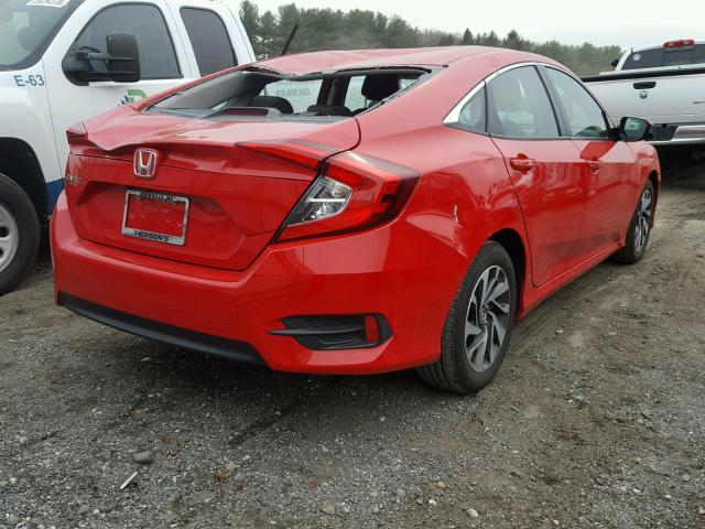 2HGFC2F77GH561482 - 2016 HONDA CIVIC EX RED photo 4