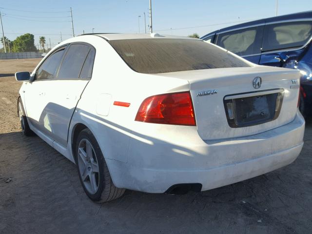 19UUA66215A033280 - 2005 ACURA TL WHITE photo 3