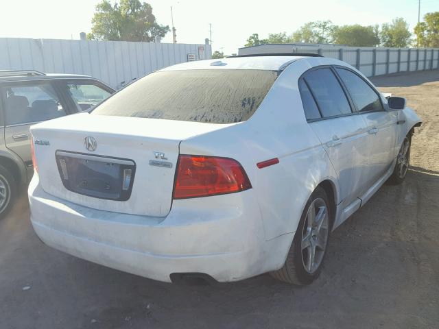 19UUA66215A033280 - 2005 ACURA TL WHITE photo 4