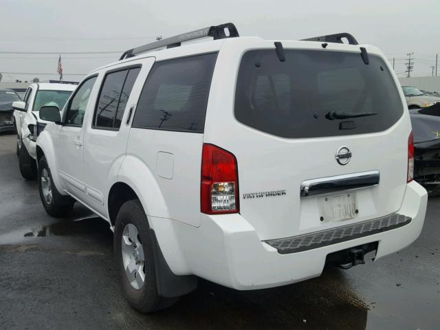 5N1AR18U27C637435 - 2007 NISSAN PATHFINDER WHITE photo 3