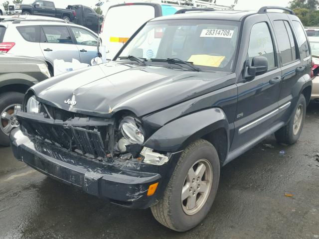 1J4GK48K66W233290 - 2006 JEEP LIBERTY SP BLACK photo 2