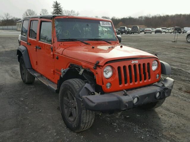 1C4HJWDG7FL626968 - 2015 JEEP WRANGLER U ORANGE photo 1