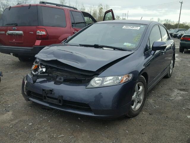 JHMFA36298S008548 - 2008 HONDA CIVIC HYBR BLUE photo 2