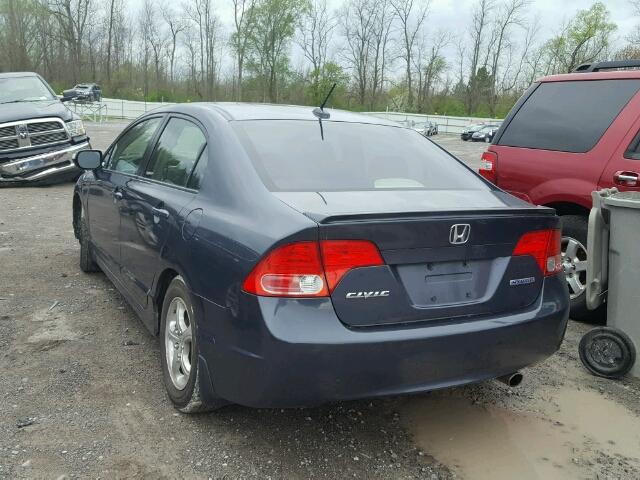 JHMFA36298S008548 - 2008 HONDA CIVIC HYBR BLUE photo 3