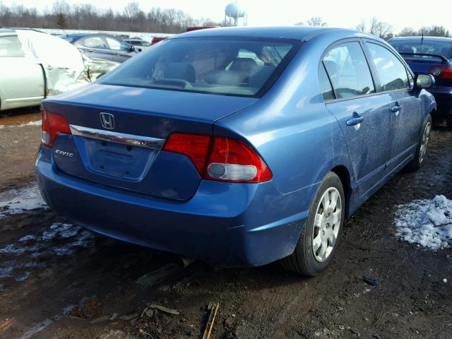 2HGFA16569H360058 - 2009 HONDA CIVIC LX BLUE photo 4