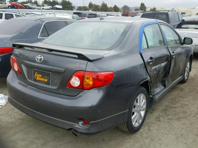 1NXBU4EE3AZ228136 - 2010 TOYOTA COROLLA BA GRAY photo 4