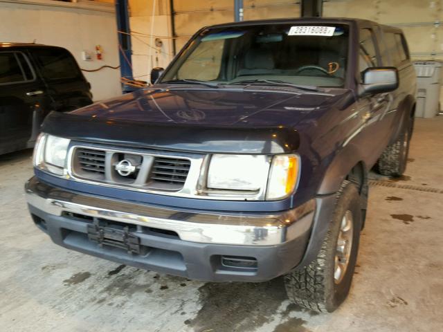 1N6ED26T1YC356214 - 2000 NISSAN FRONTIER K BLUE photo 2